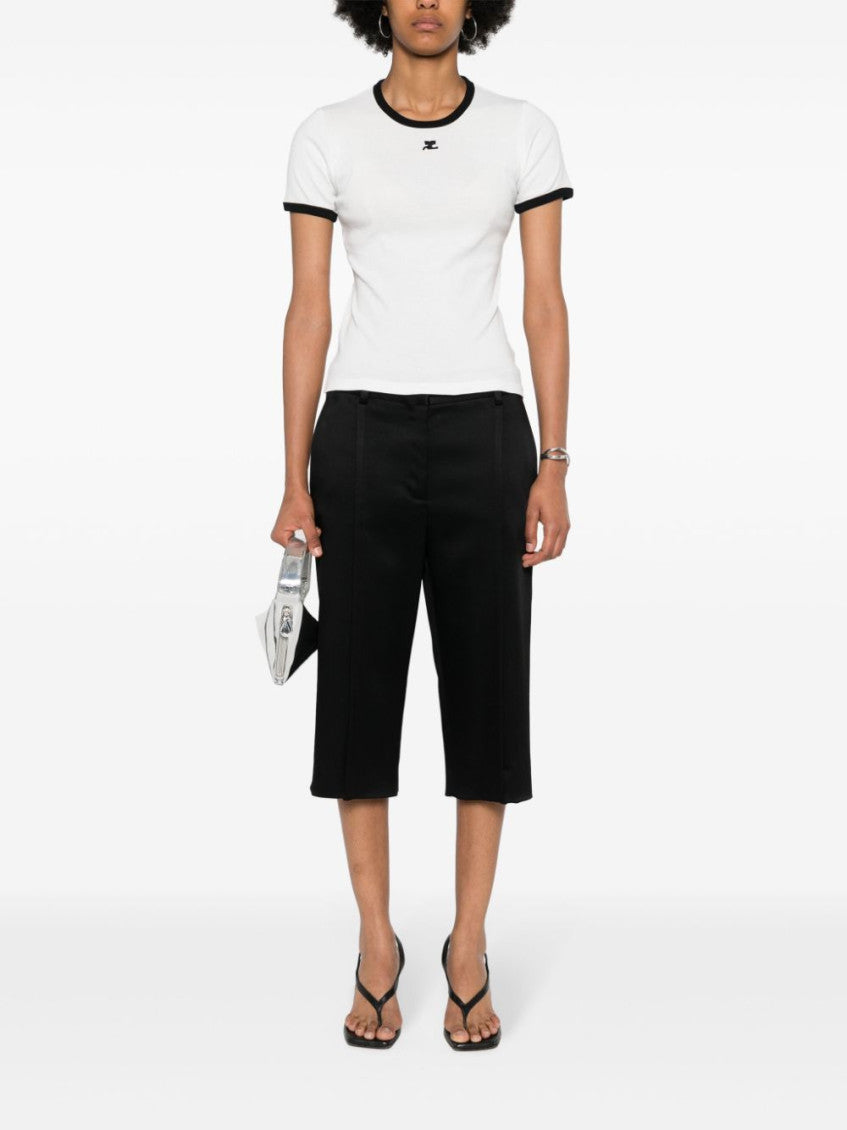White Embroidered Logo T-Shirt 5
