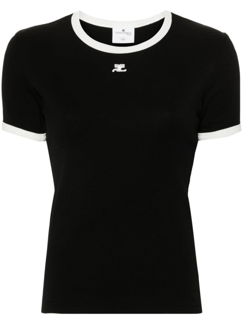 Black Embroidered Logo T-Shirt 1