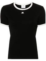 Black Embroidered Logo T-Shirt 1