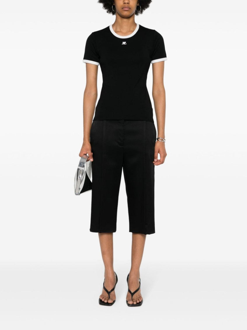 Black Embroidered Logo T-Shirt 2
