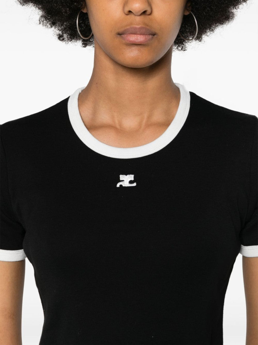 Black Embroidered Logo T-Shirt 4