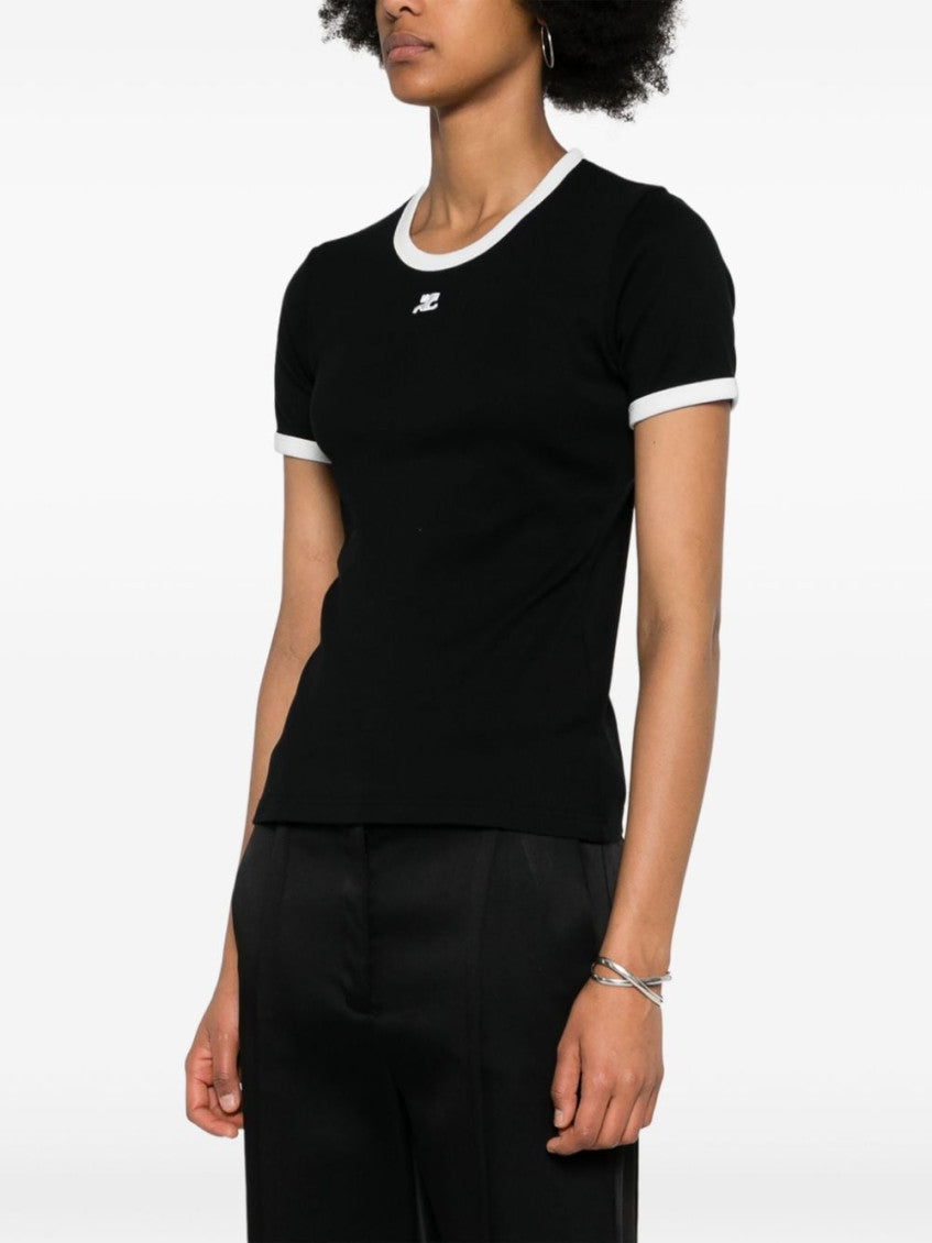 Black Embroidered Logo T-Shirt 5