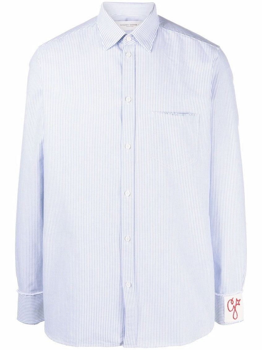 Light Blue Logo Patch Shirt 1