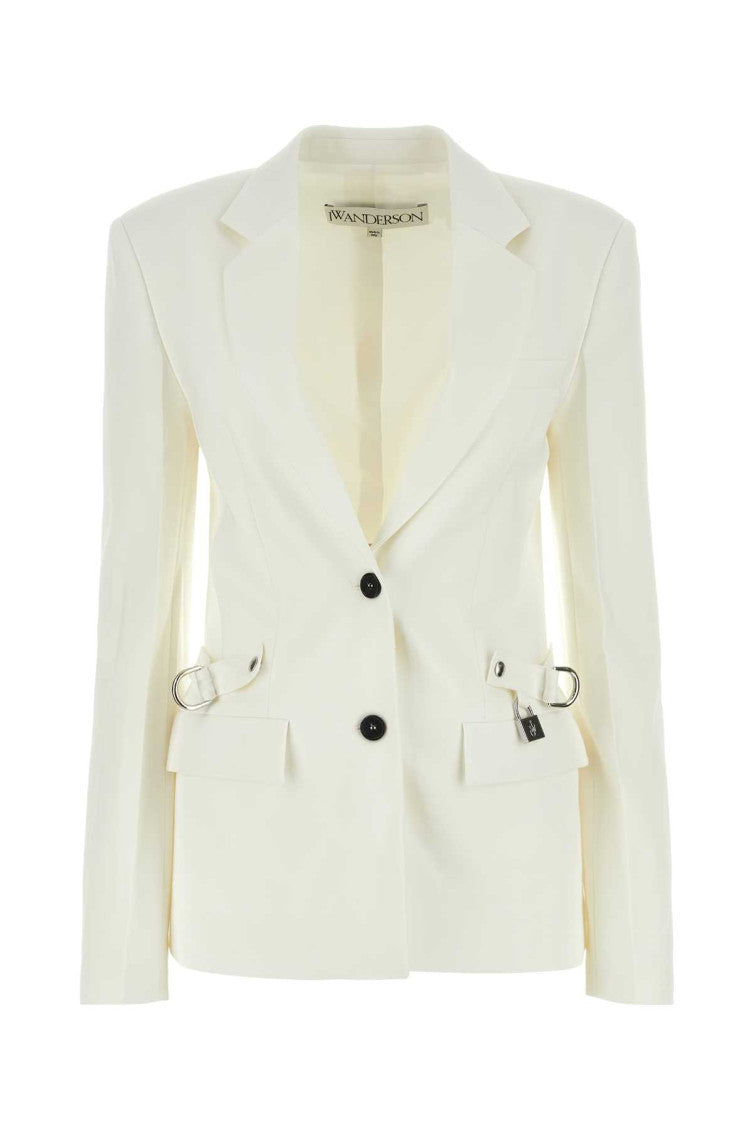 White Single Breasted Blazer 1