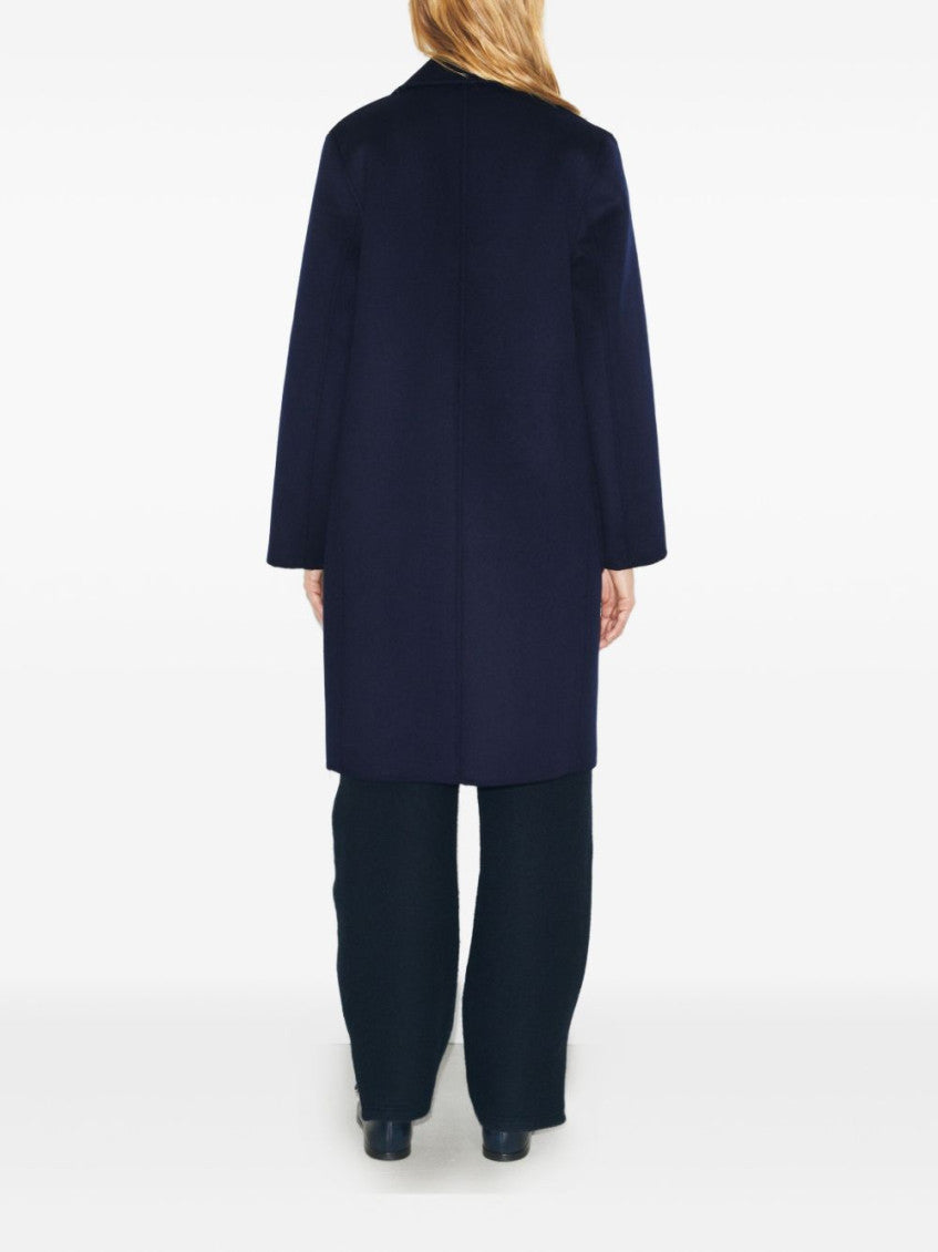 Blue Wool Jacquard Coat 5