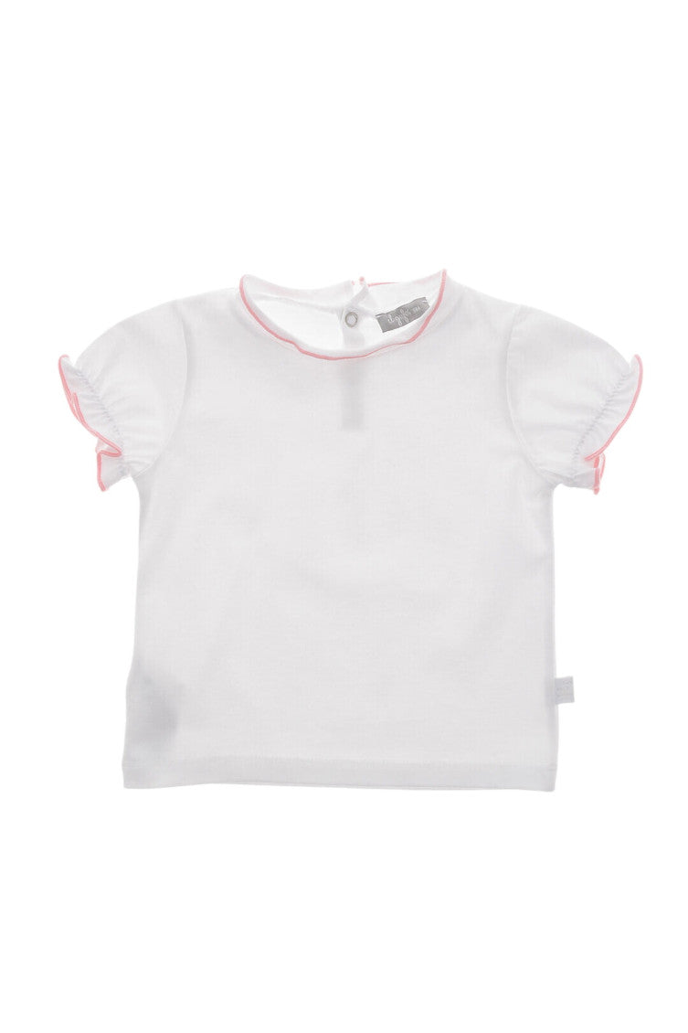 Baby Girl White Cotton T-Shirt 1
