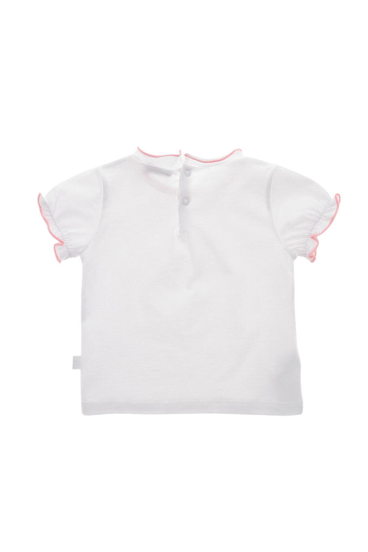 Baby Girl White Cotton T-Shirt 2