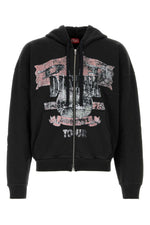 Black Graphic Print Hoodie 1