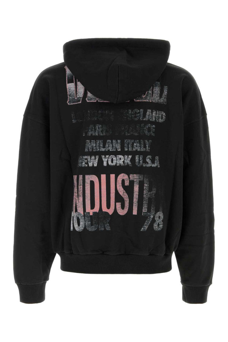 Black Graphic Print Hoodie 2