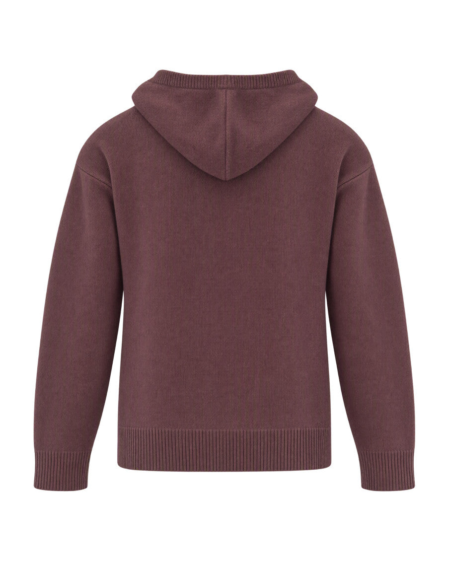 Maroon Logo Relaxed Hoodie 2