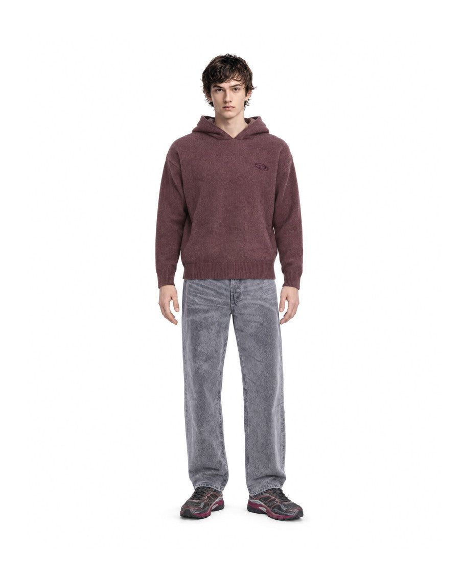Maroon Logo Relaxed Hoodie 3