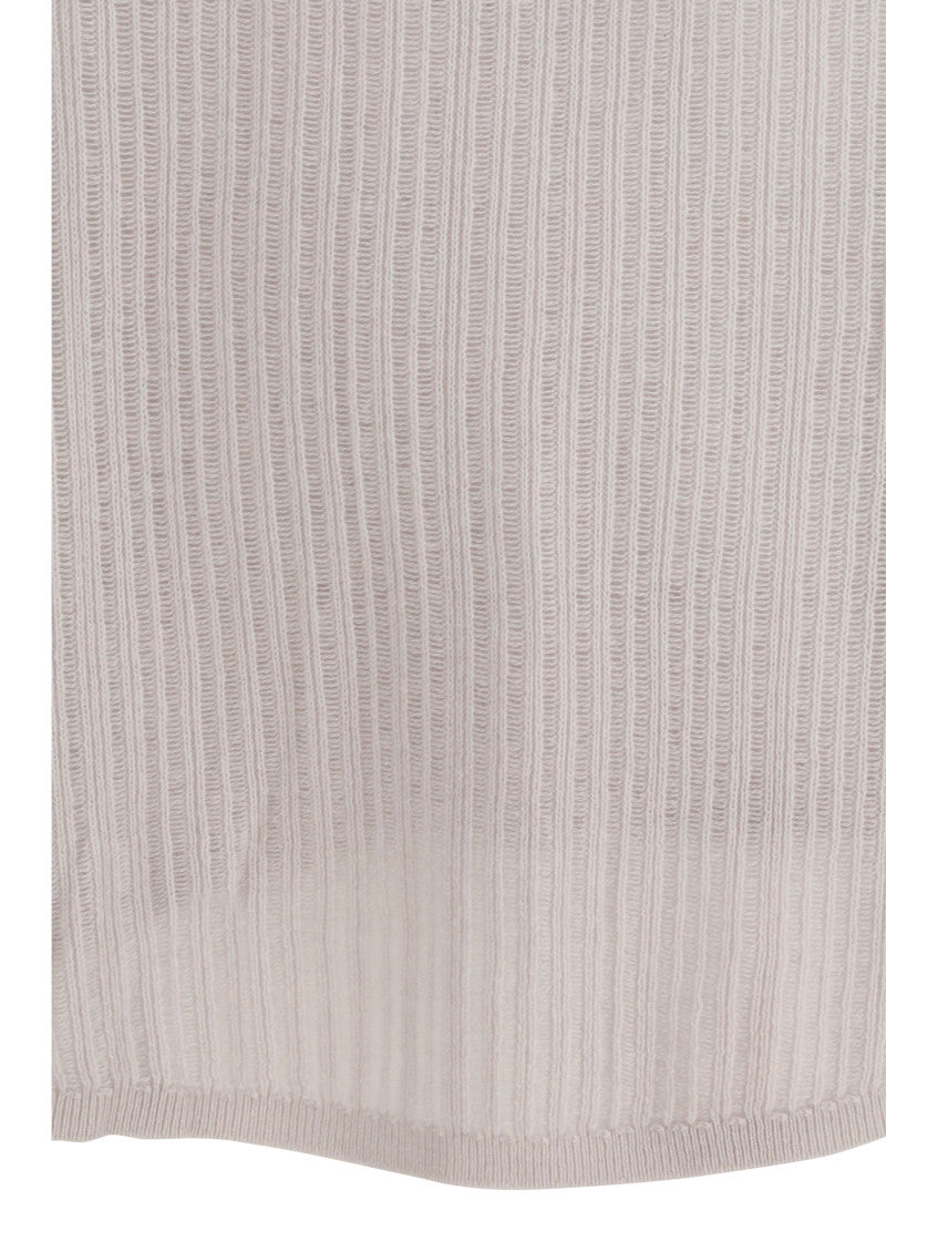 White Boat Neck Sweater 3