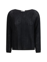 Black Knitted Crew Neck Sweater 1