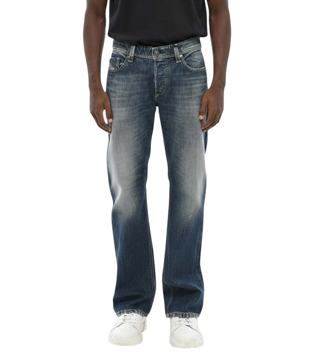 Blue Straight Mid Rise Jeans 1