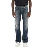 Blue Straight Mid Rise Jeans 1