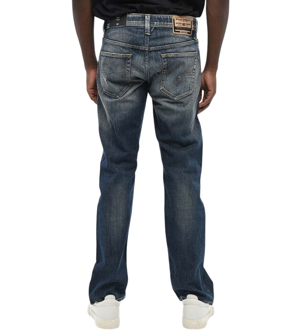 Blue Straight Mid Rise Jeans 2
