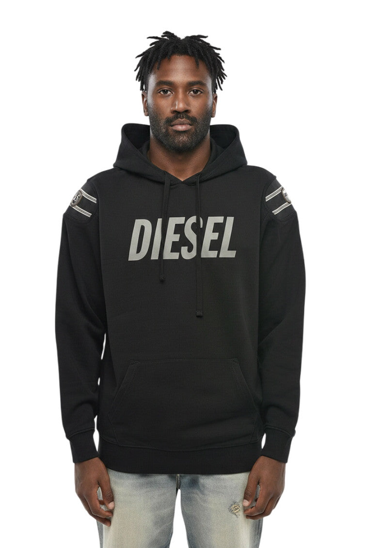 Black Regular Logo Hoodie 1