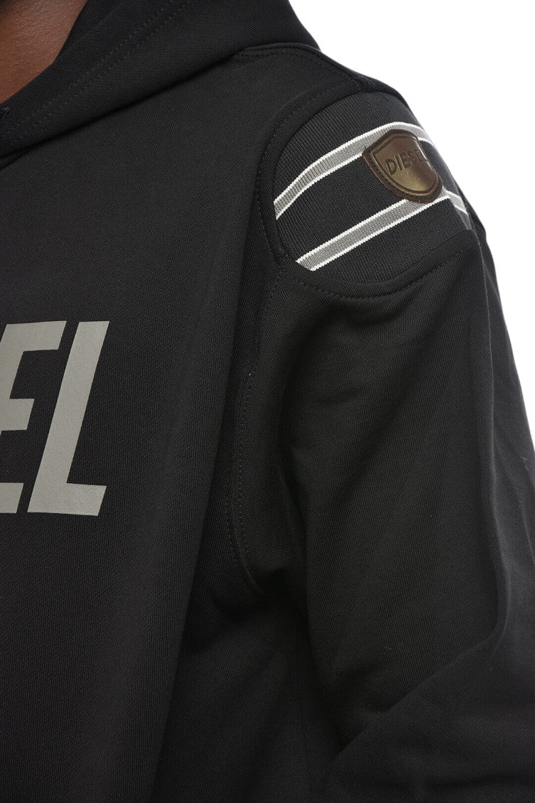 Black Regular Logo Hoodie 3