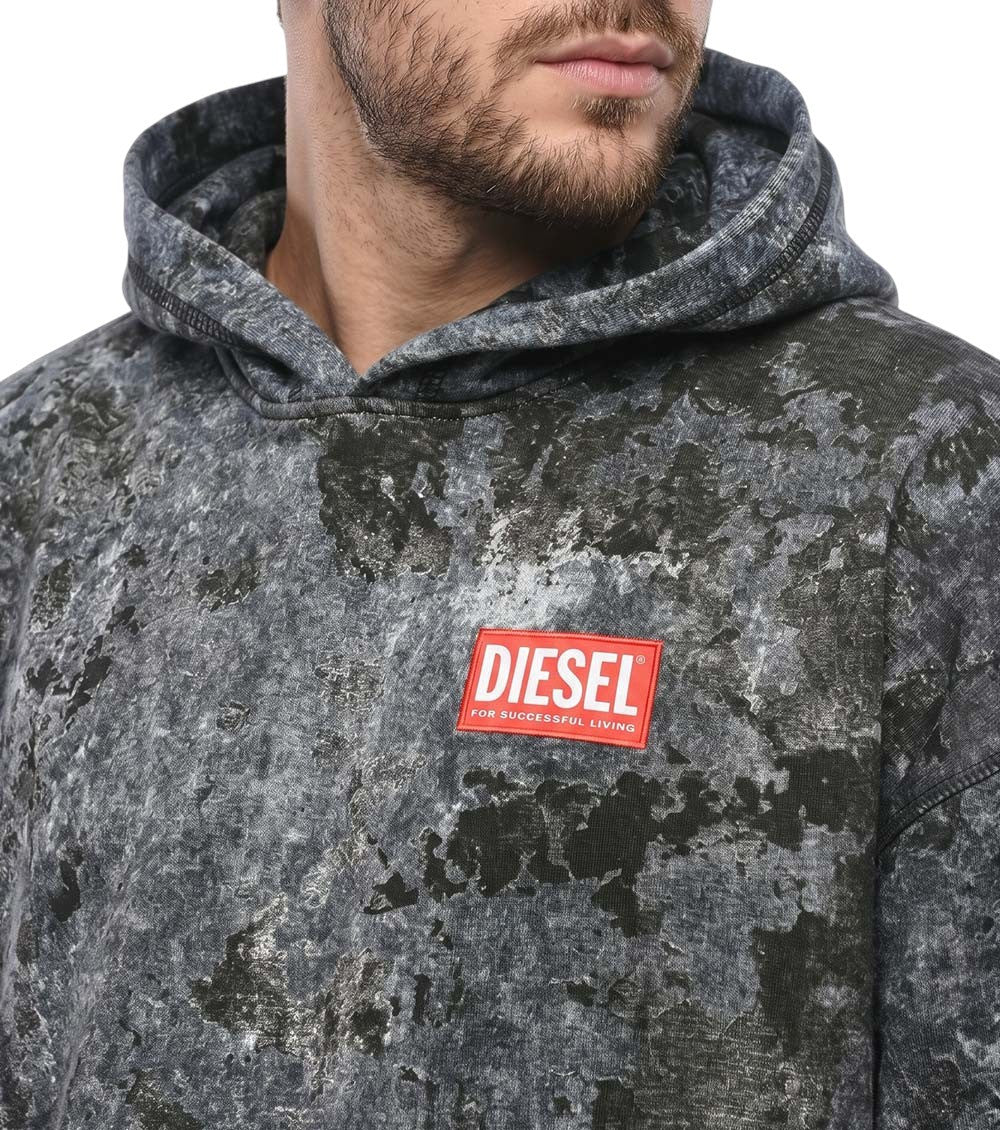 Blue Tie-Dye Relaxed Hoodie 3