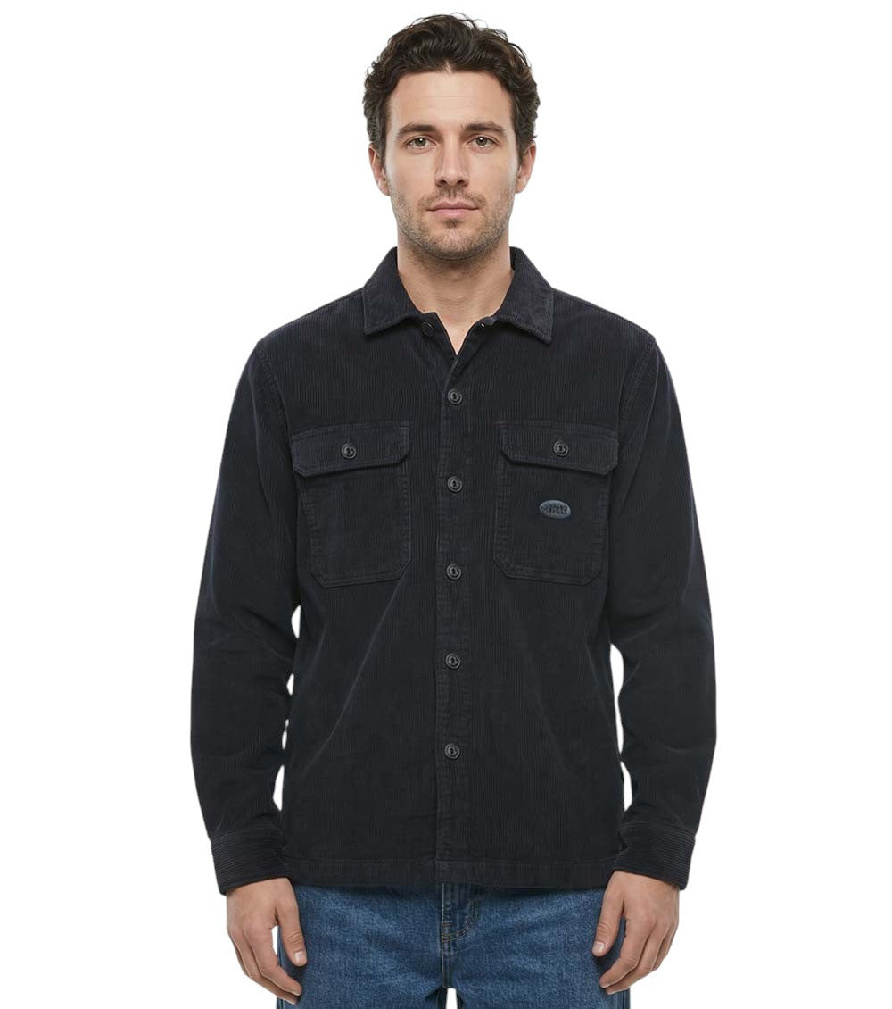 Dark Blue Corduroy Overshirt 1