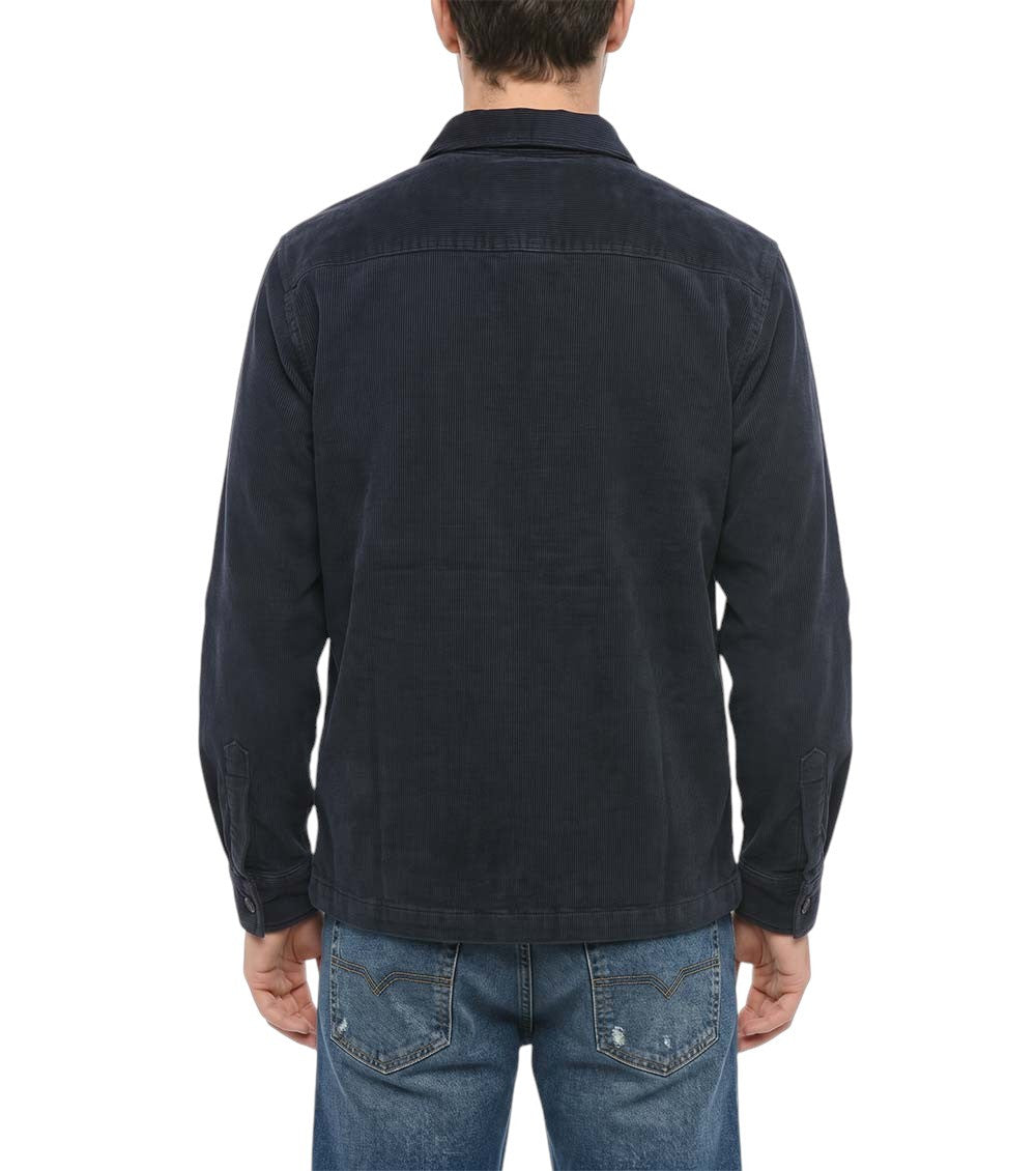 Dark Blue Corduroy Overshirt 2