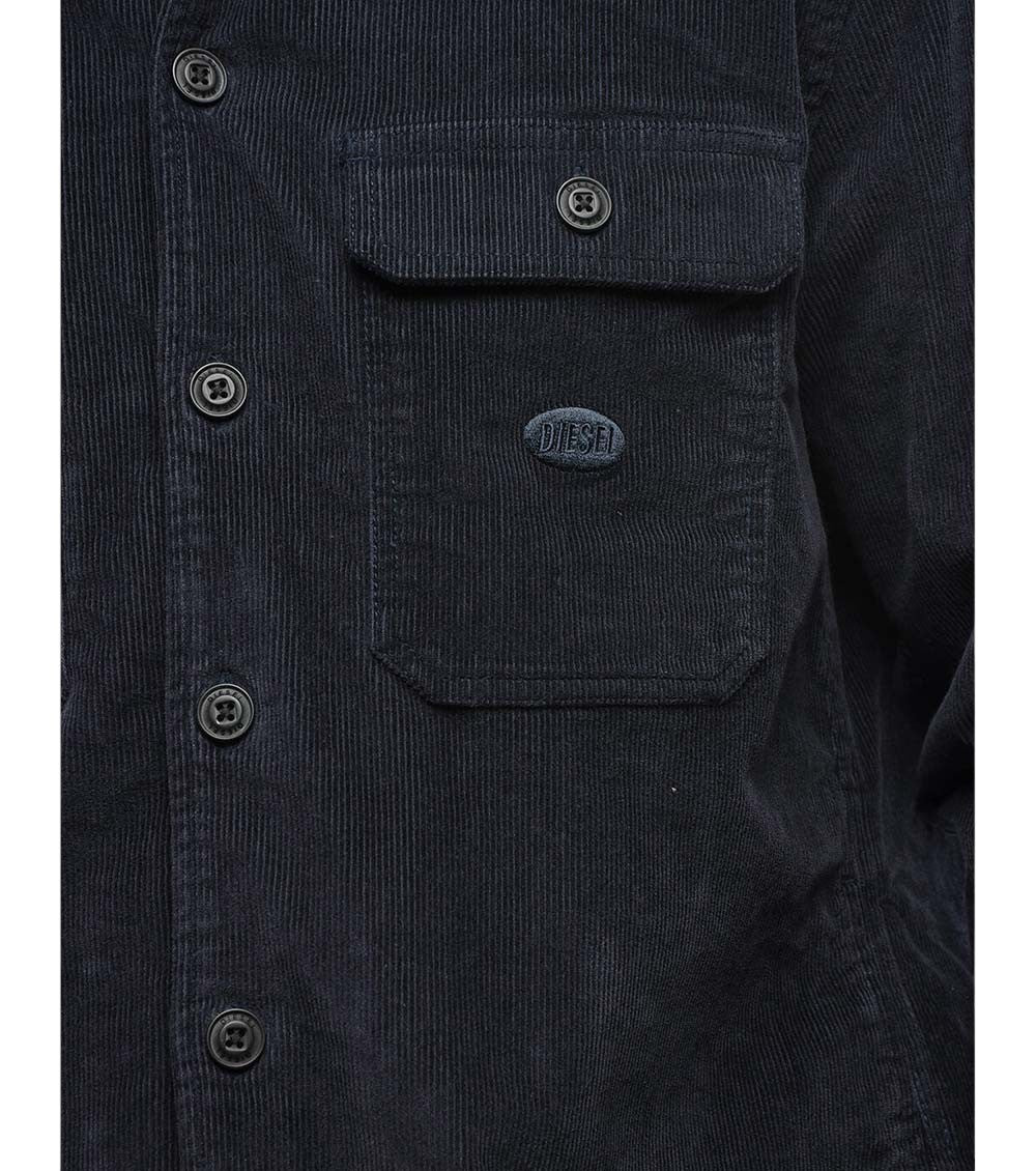 Dark Blue Corduroy Overshirt 3