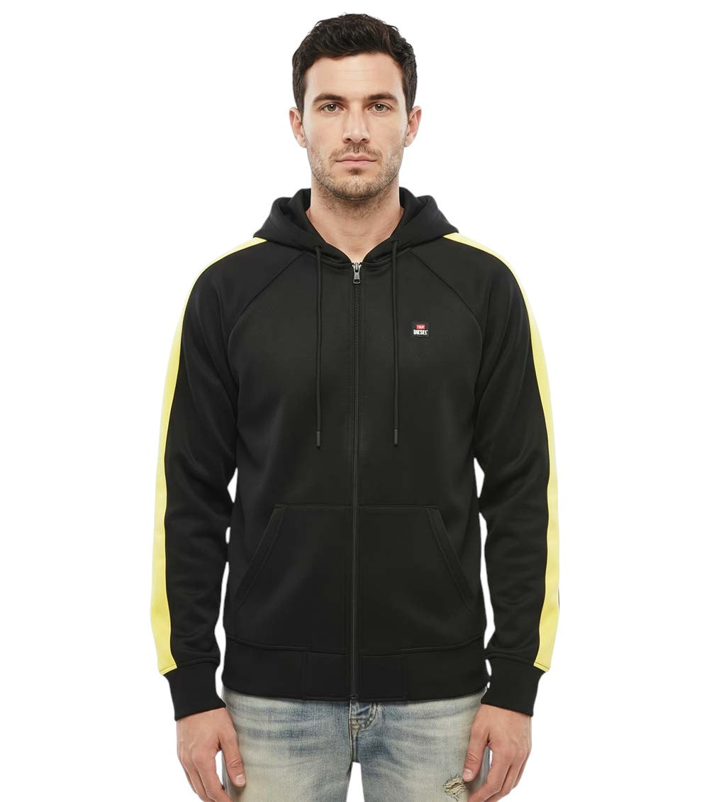 Black Zip Up Logo Hoodie 1