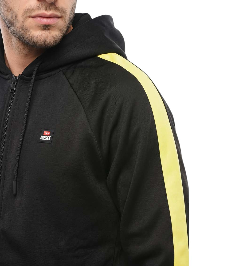 Black Zip Up Logo Hoodie 3