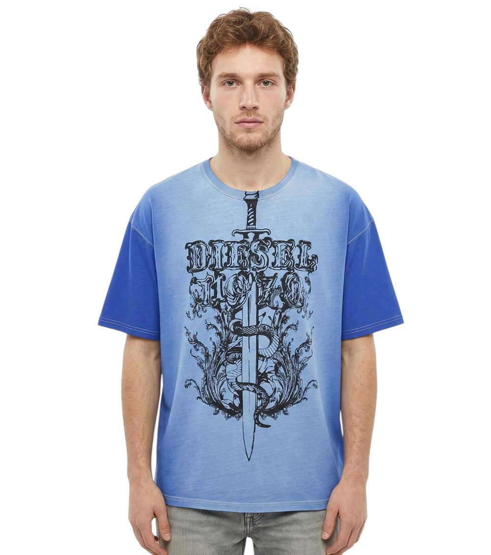 Blue Graphic Print T-Shirt 1