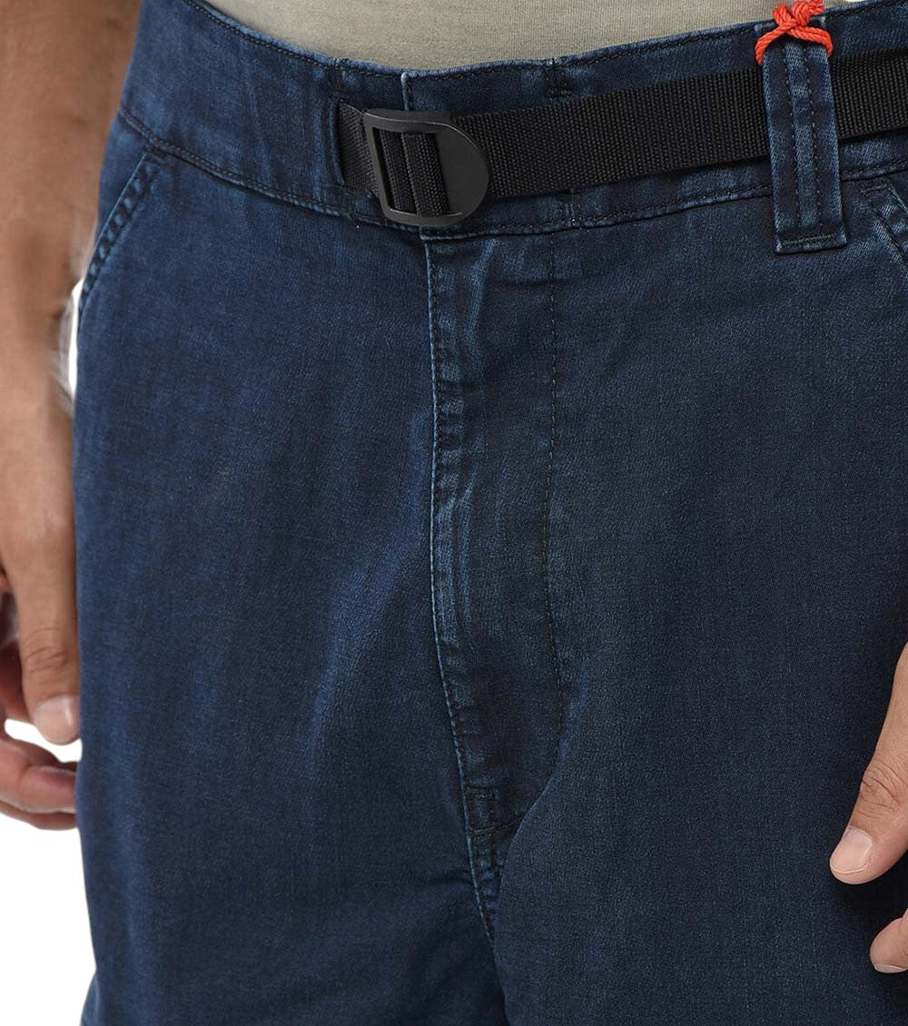 Blue Solid Cargo Shorts 3