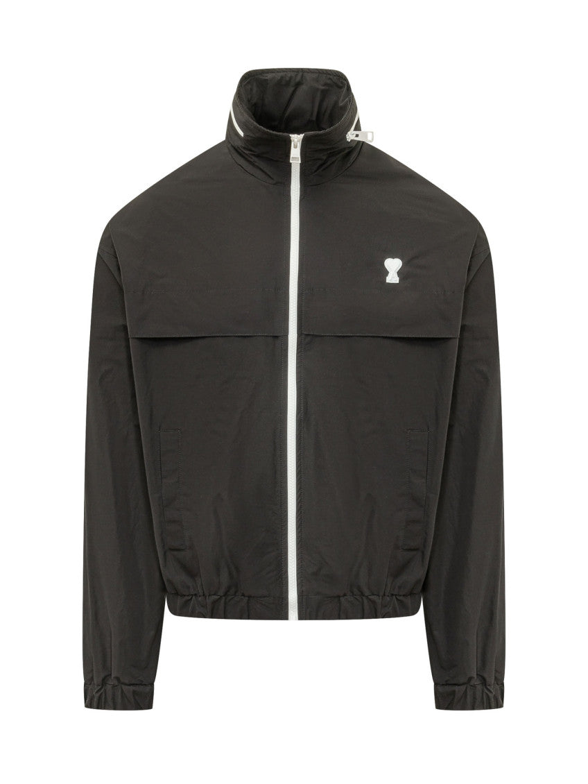 Black Mock Collar Jacket 1