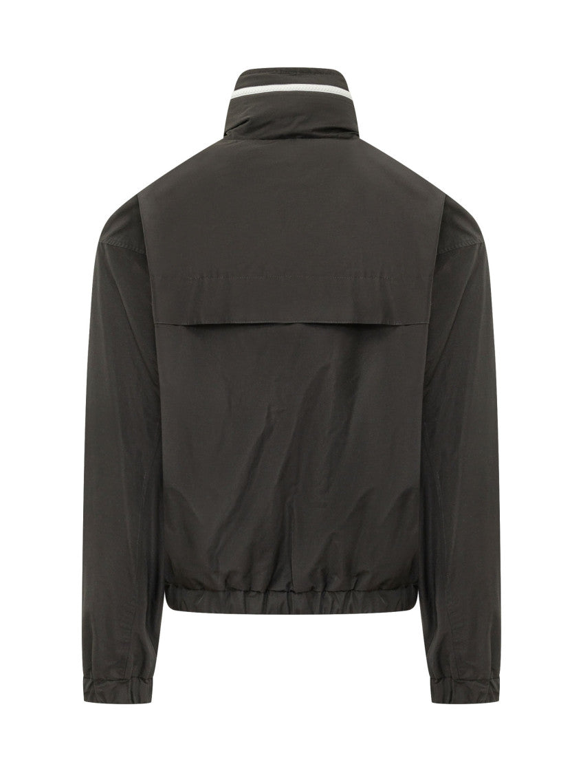 Black Mock Collar Jacket 2
