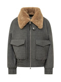 Grey Shearling Collar Jacket 1