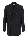 Dark Grey Stripes Blazer 1