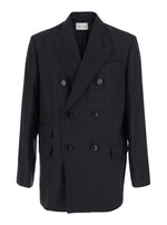 Dark Grey Stripes Blazer 1