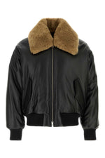 Black Shearling Collar Jacket 1
