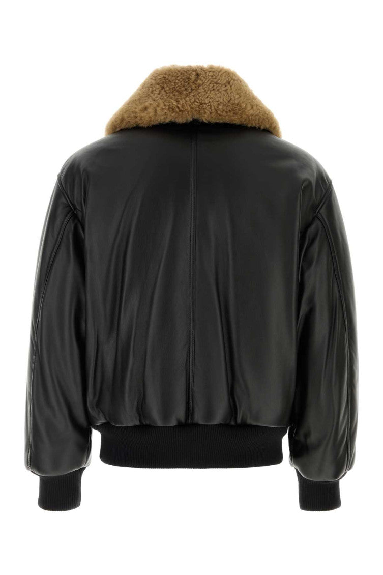 Black Shearling Collar Jacket 2