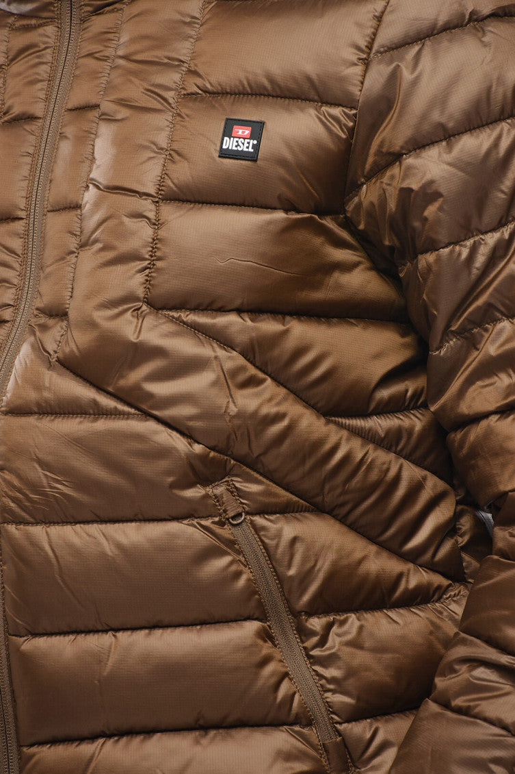 Brown Mock Collar Jacket 3