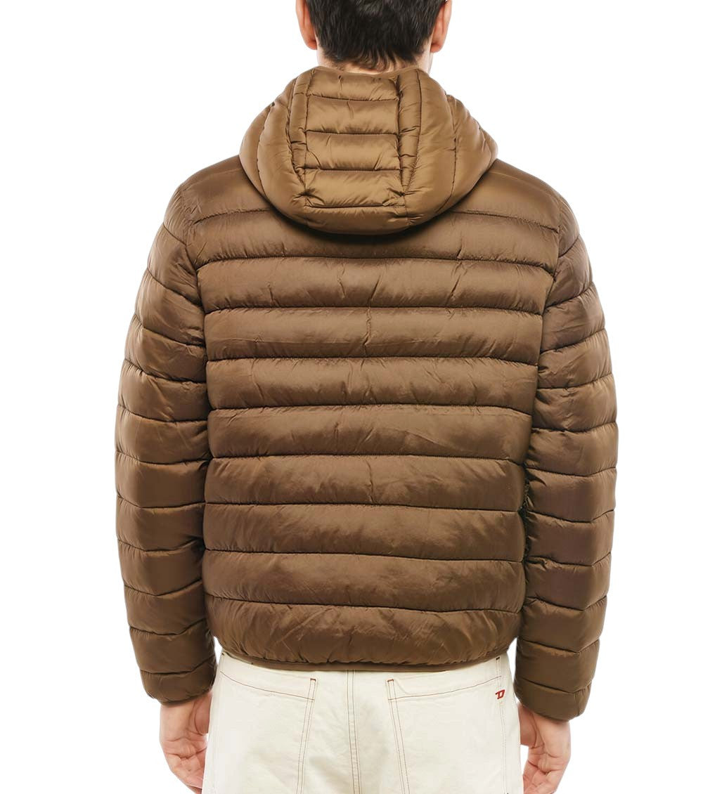 Brown Quilted Hood Jacket 2