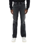Black Straight Mid Rise Jeans 1