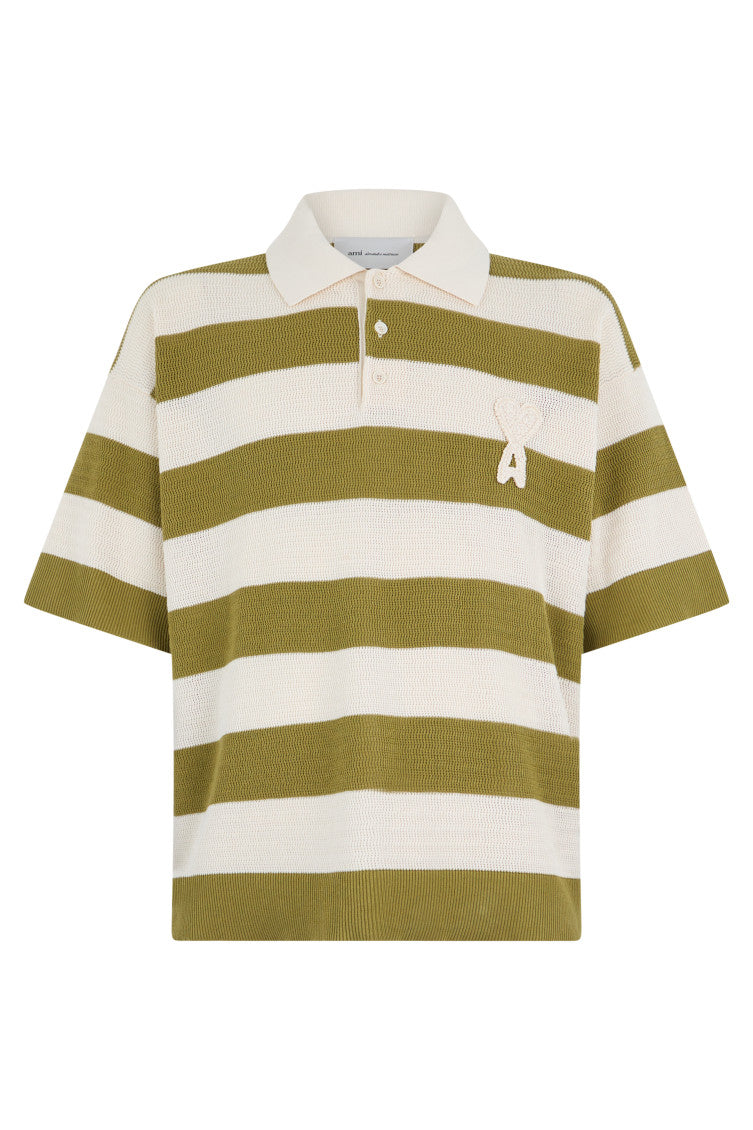 Off White Striped Polo 1
