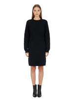 Black Crew Neck Above Knee Dress 1
