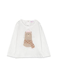 Baby Girl White Graphic T-Shirt 1