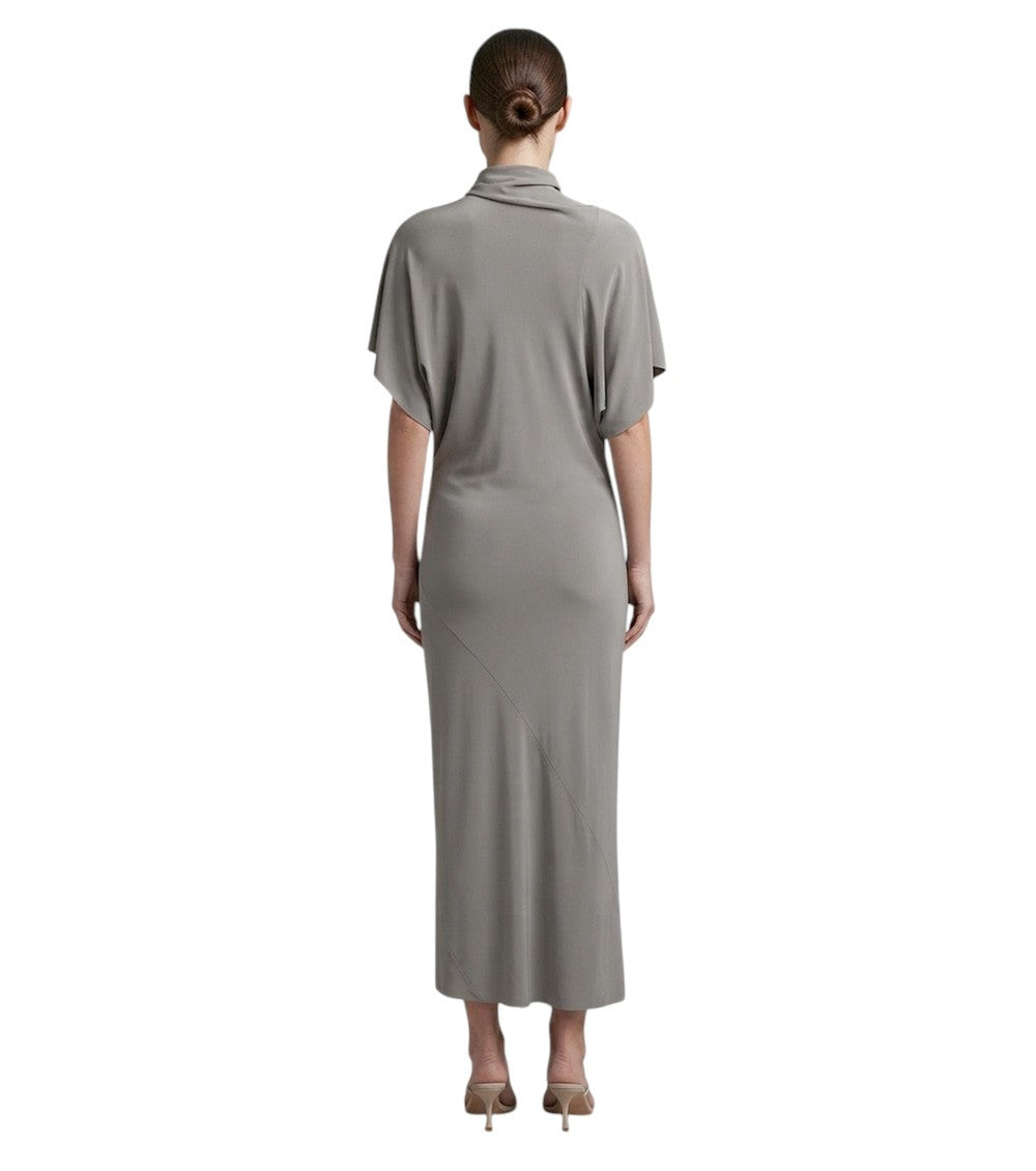 Grey Turtle Neck Midi Dress 2