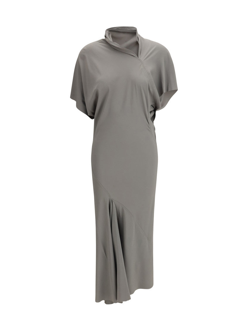 Grey Turtle Neck Midi Dress 3