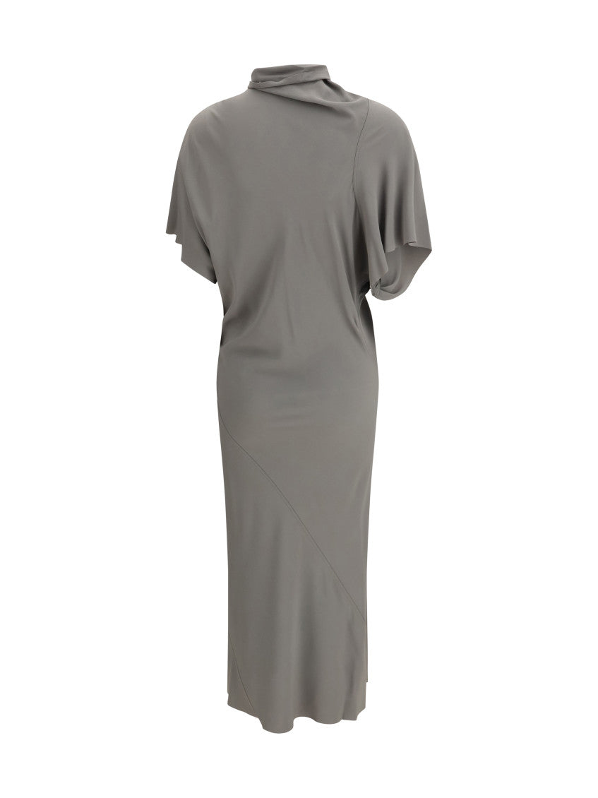 Grey Turtle Neck Midi Dress 4