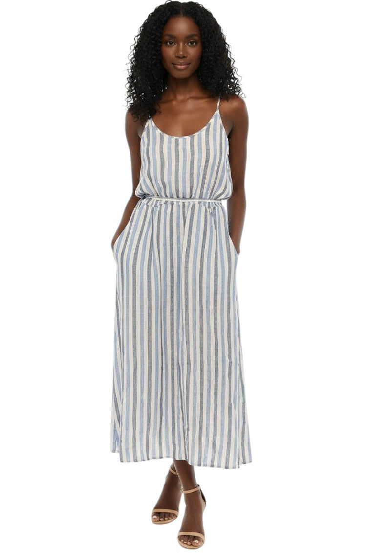 Light Blue Scoop Neck Maxi Dress 1