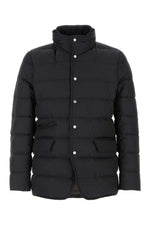 Blue Quilted Down Jacket 1