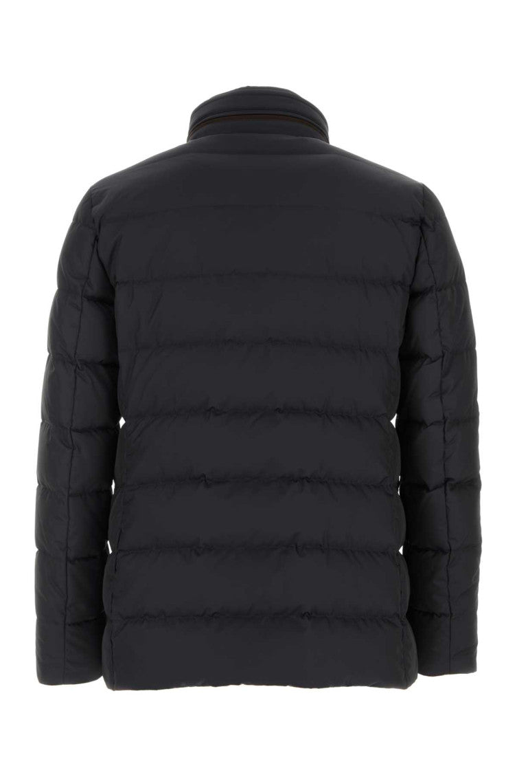 Blue Quilted Down Jacket 2