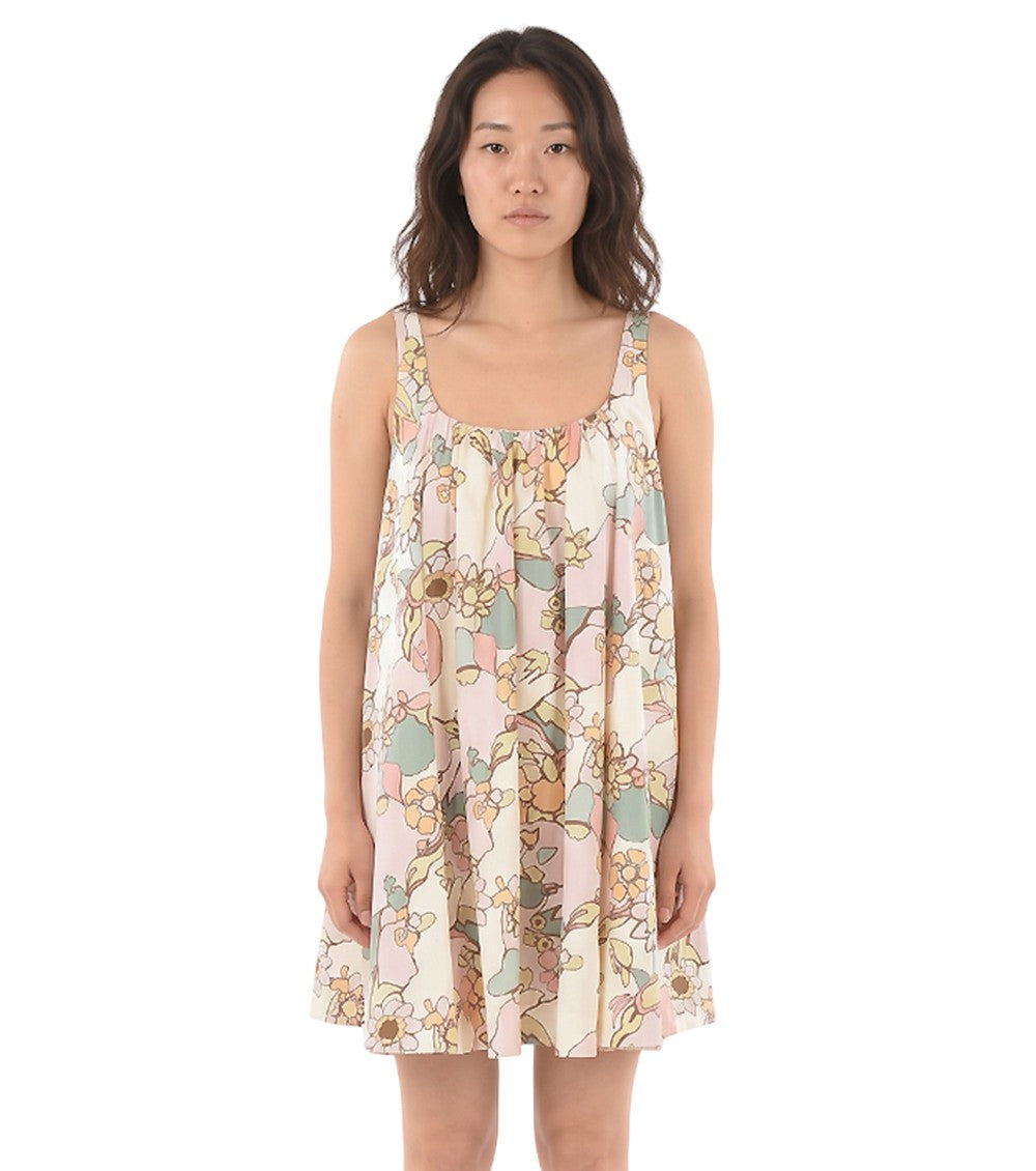 Multicolor Scoop Neck Mini Dress 1